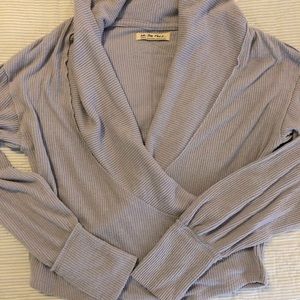 Free People Hold Me Close SUPER soft ribbed crossover front top